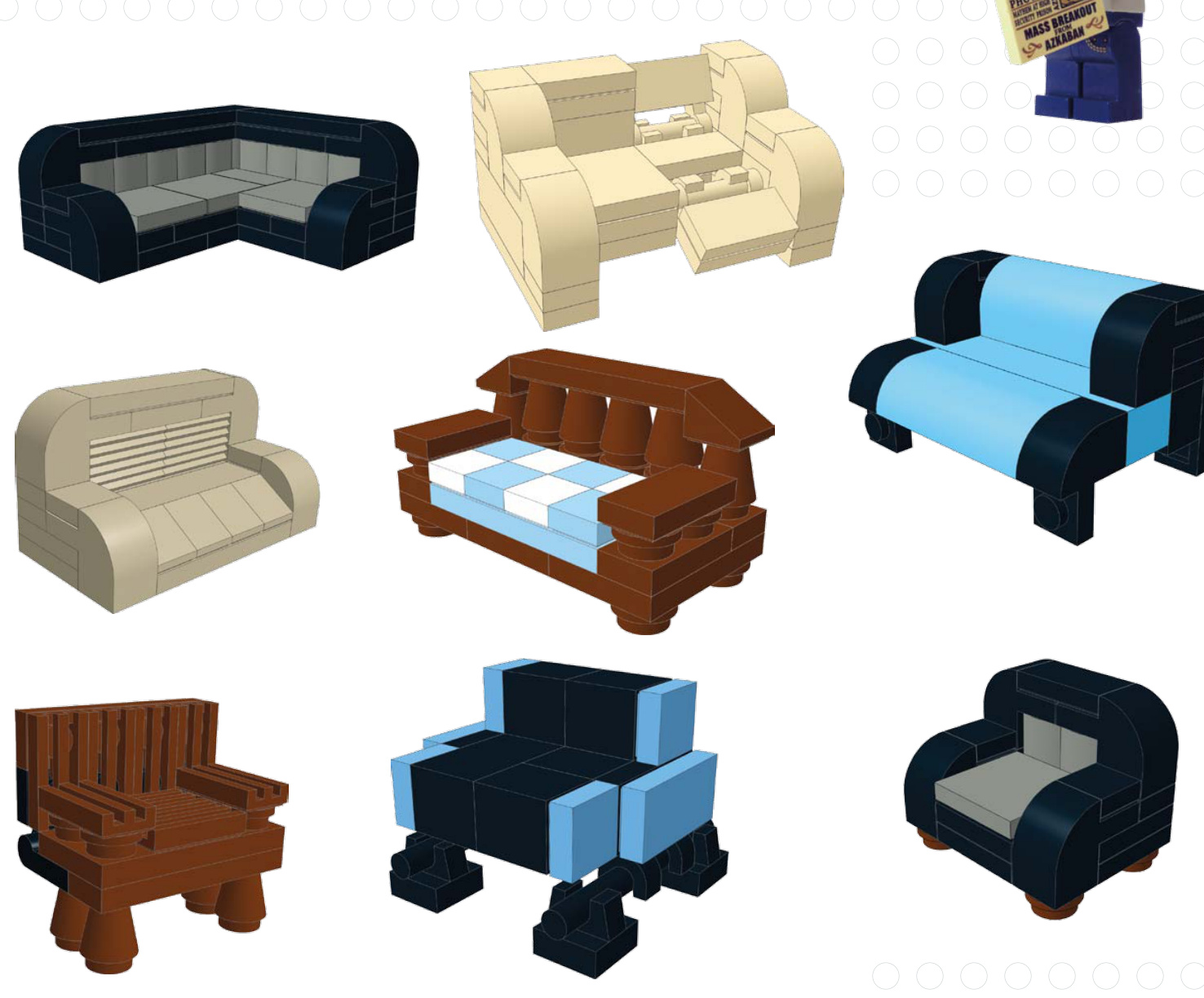 乐高客厅家具设计