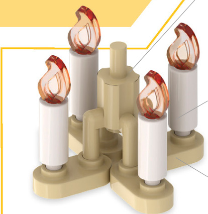 乐高室内照明——壁式火把与烛台