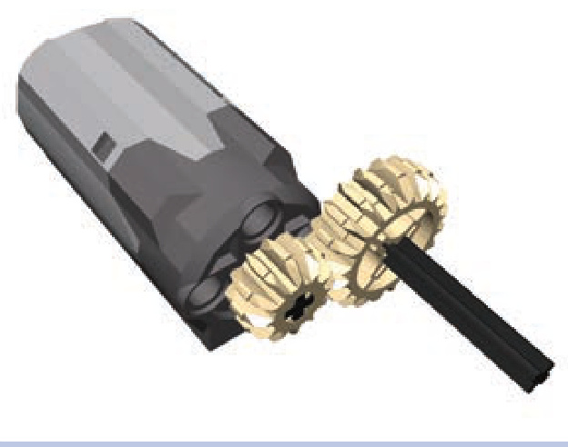 减速增加扭矩（小齿轮驱动大齿轮）