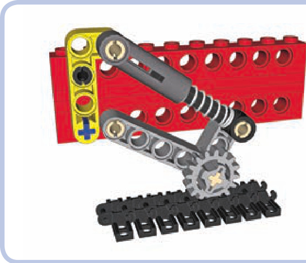 简单拖臂带减震器