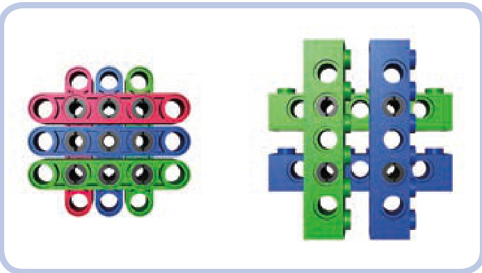 使用梁的搭建与使用砖块的搭建对比