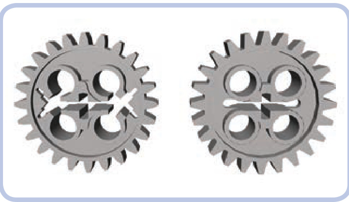 24 齿齿轮两种常见变体