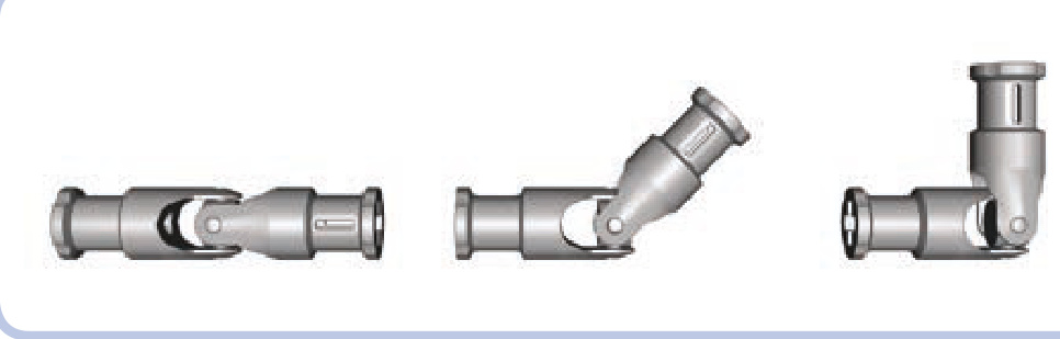 直线、45度和90度弯曲对比