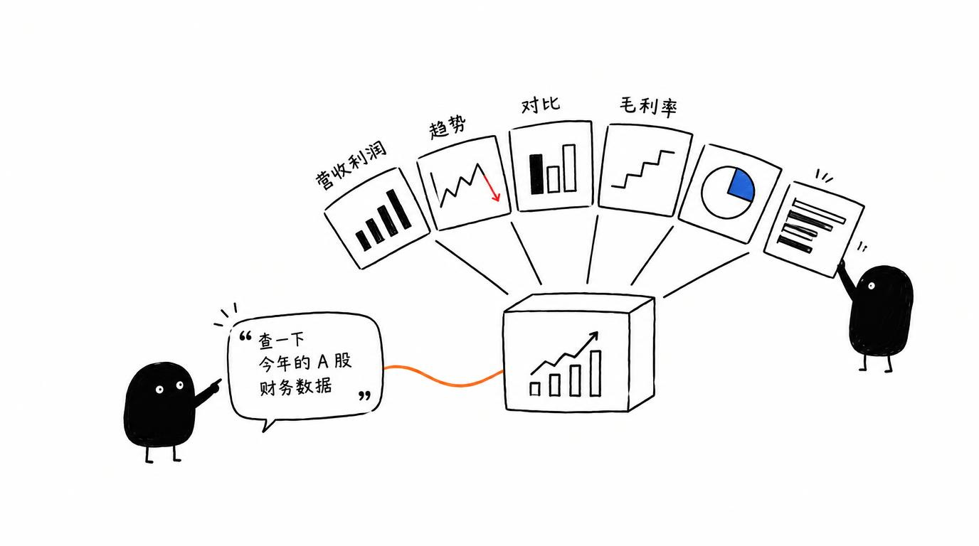 配图：说句话，自动查 A 股数据画图表