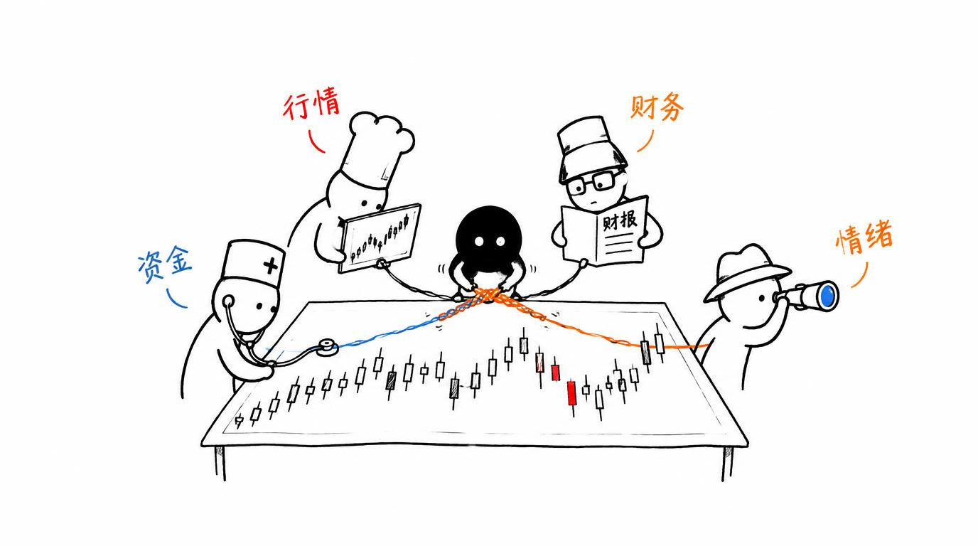 配图：让 4 个 AI 角色帮你分析 A 股：AKShare + 