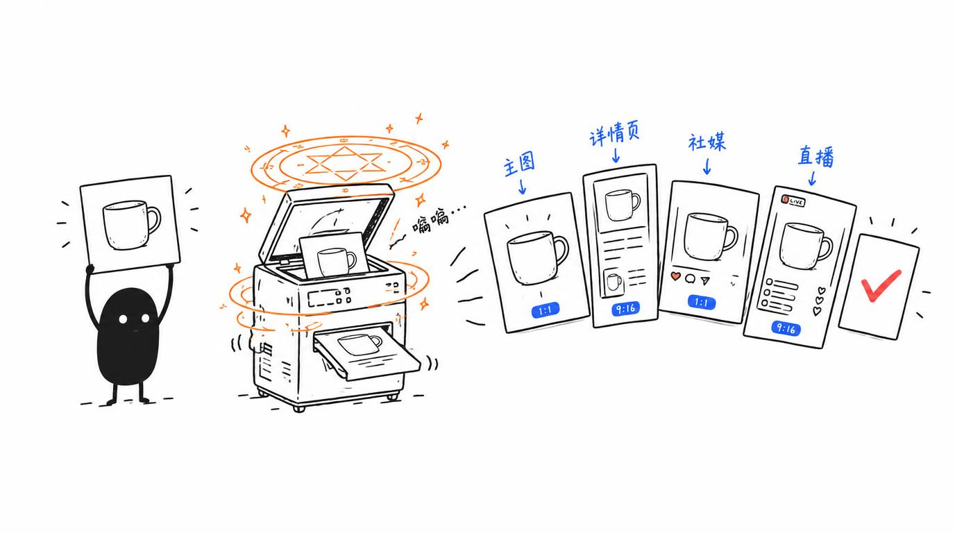 配图：在 DeepSeek Harness 里直接出电商图