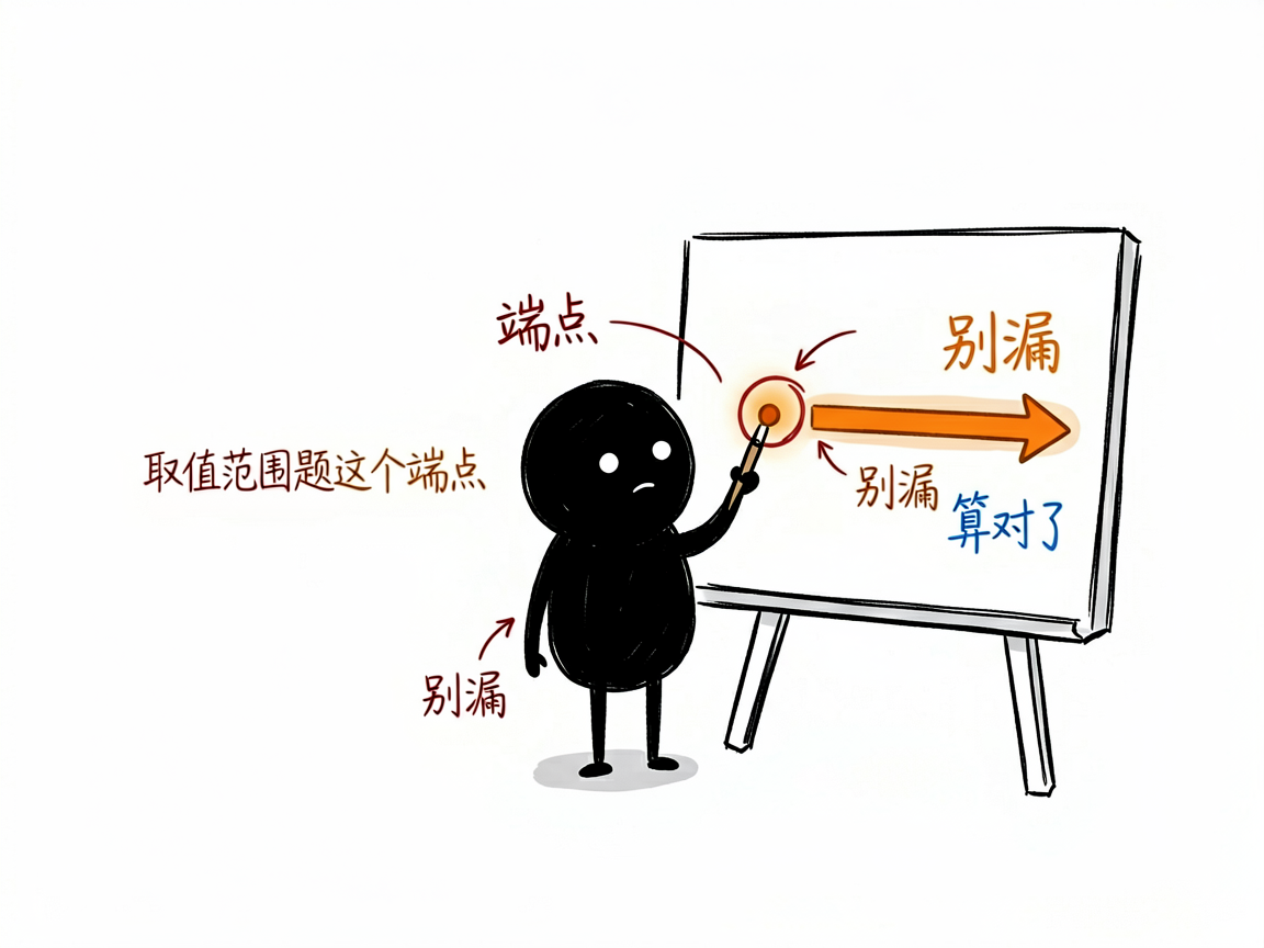 配图：取值范围题能看见被漏掉的端点