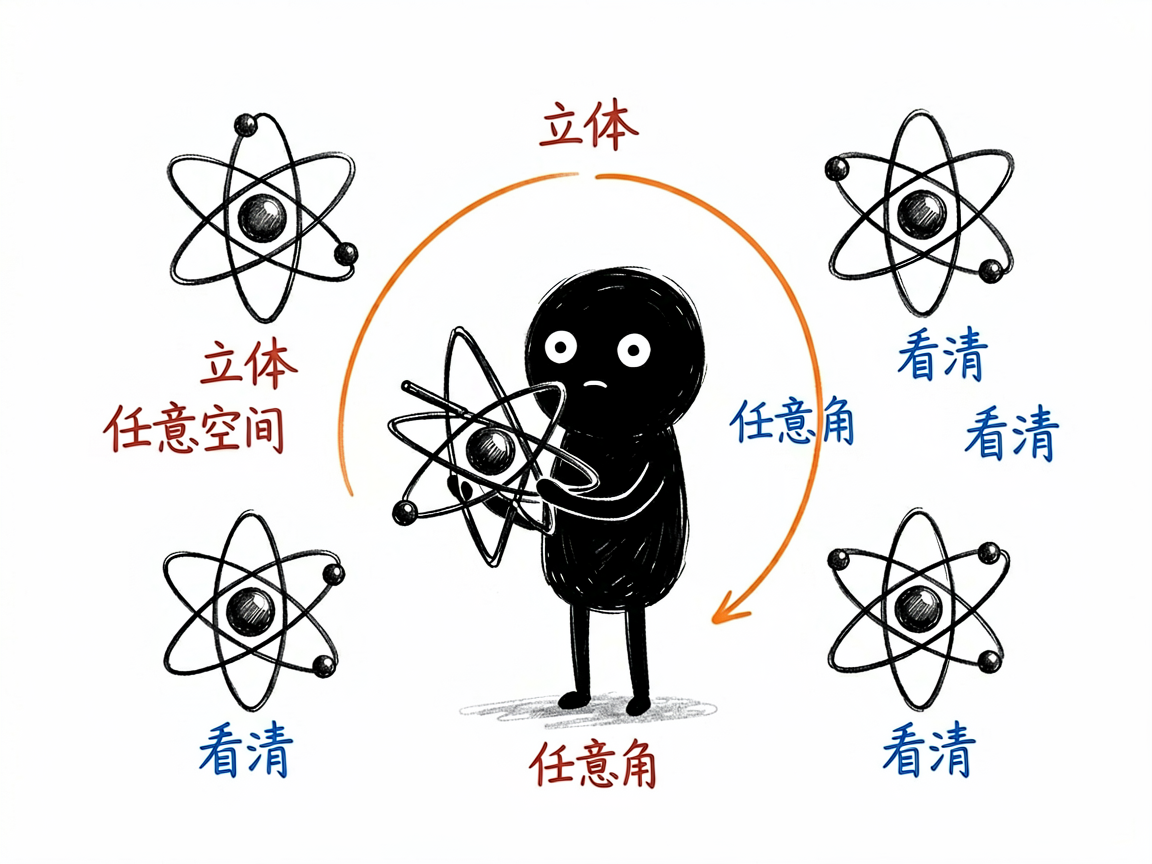 配图：立体空间关系转着看清