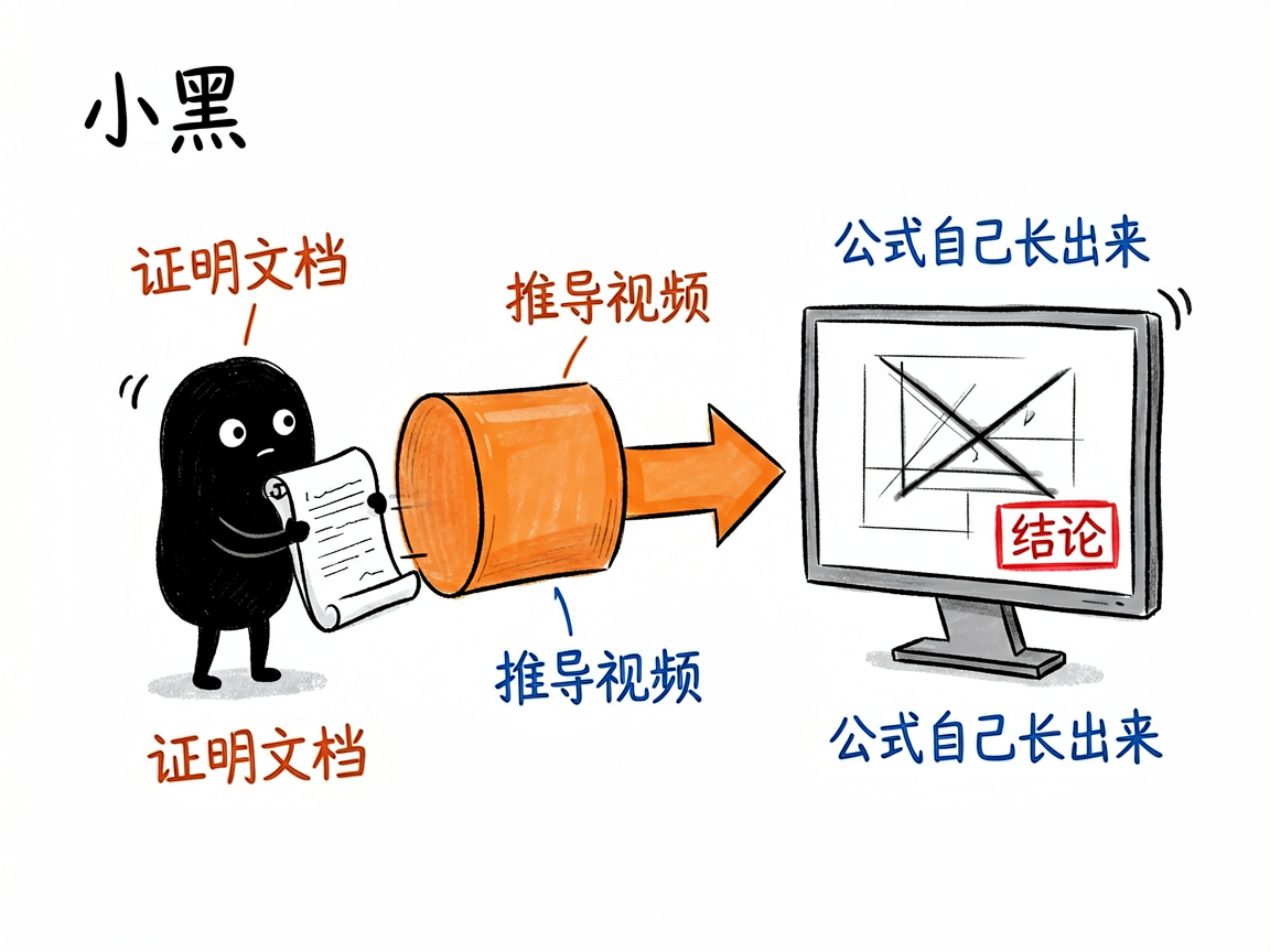 配图：从证明文档到公式自己长出来的推导视频