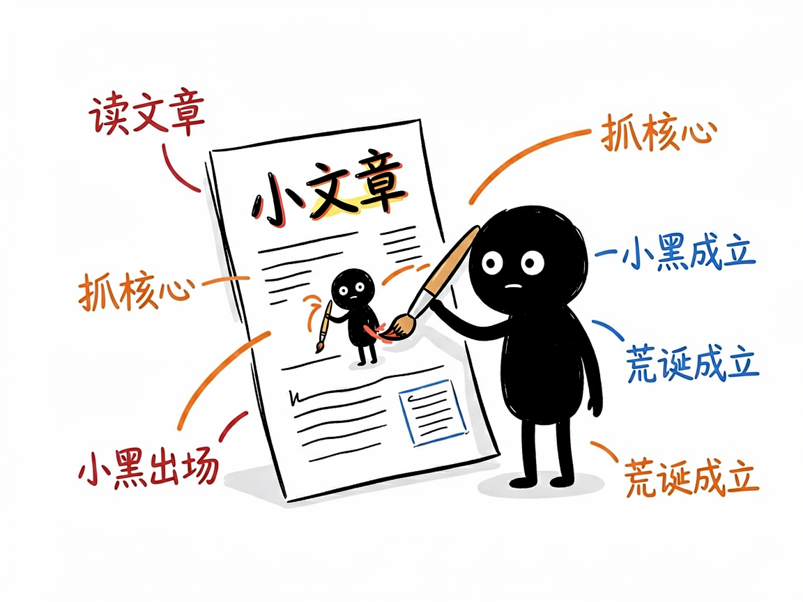配图：小黑把观点画成手绘图