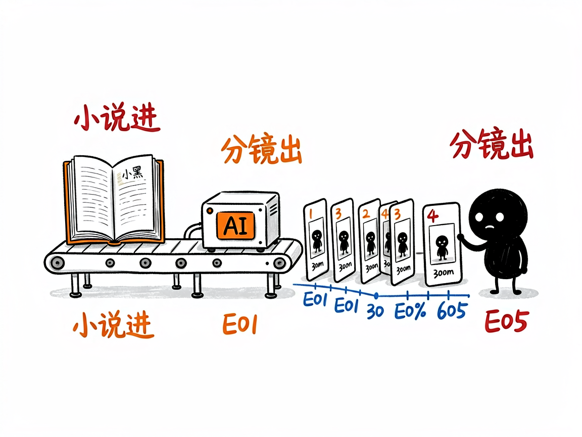 配图：小说变多集分镜脚本流水线