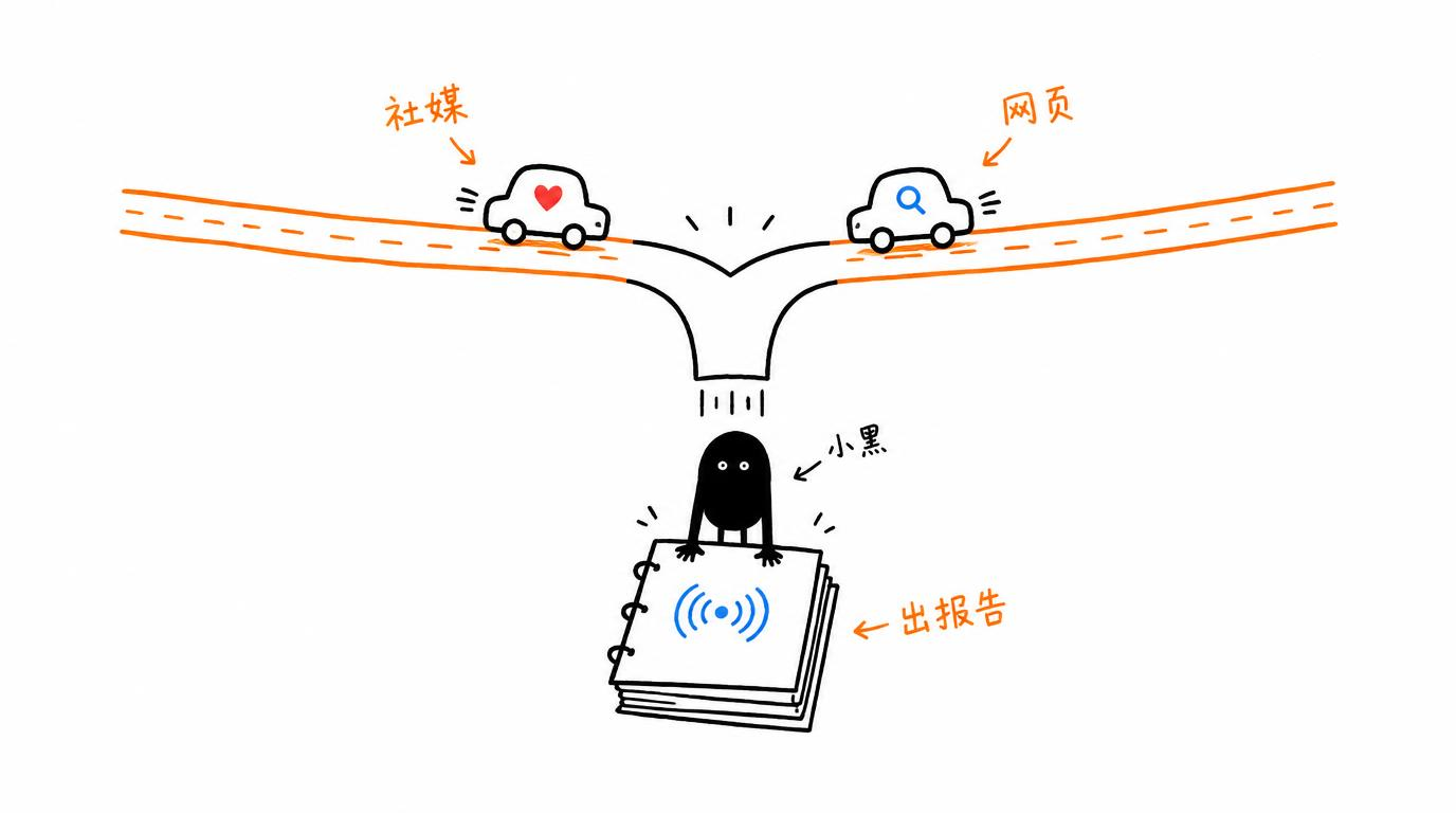 配图：社媒 + 全网搜索合体的「微舆」调研员