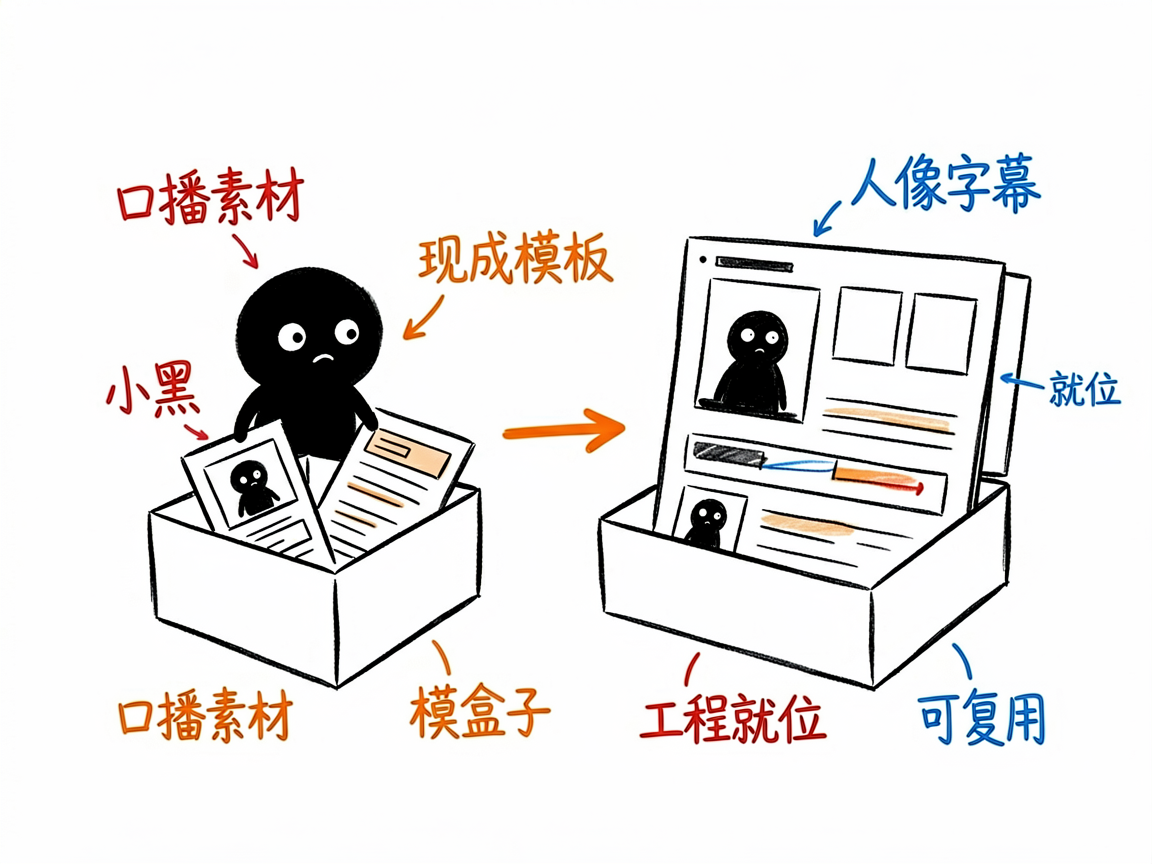 配图：口播素材生成可运行可复用的工程