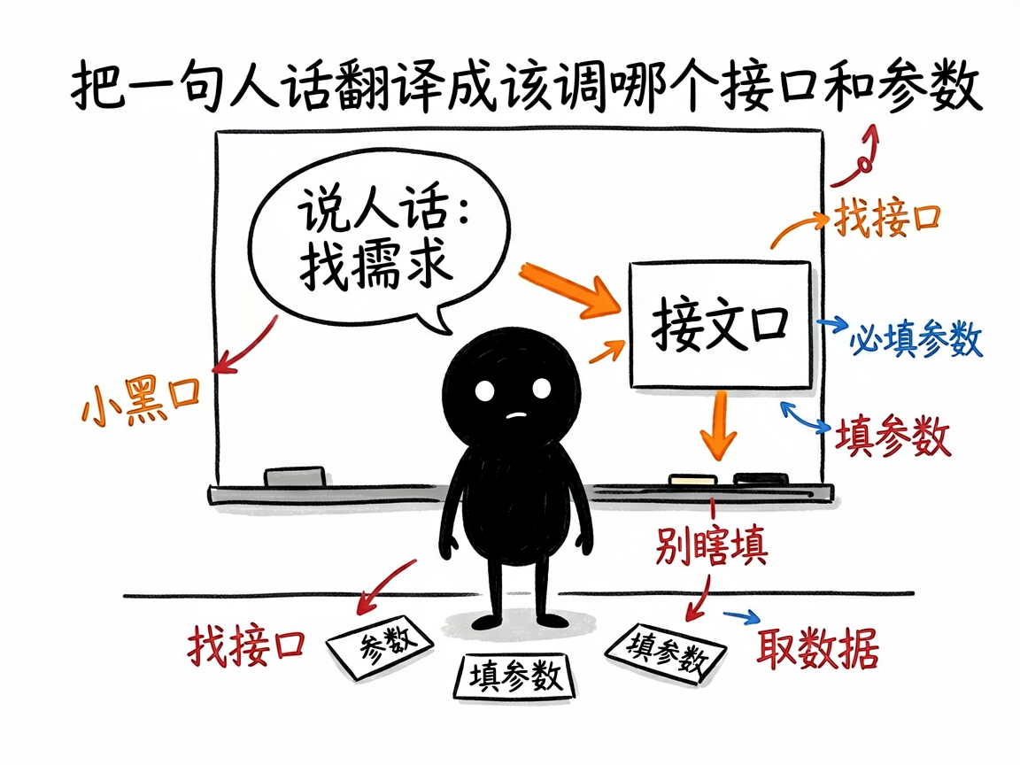 配图:一句人话翻成该调的接口
