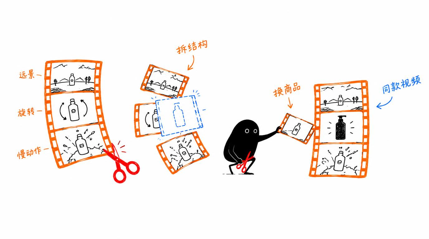 配图：给一条视频，AI 自动复刻成你的版本