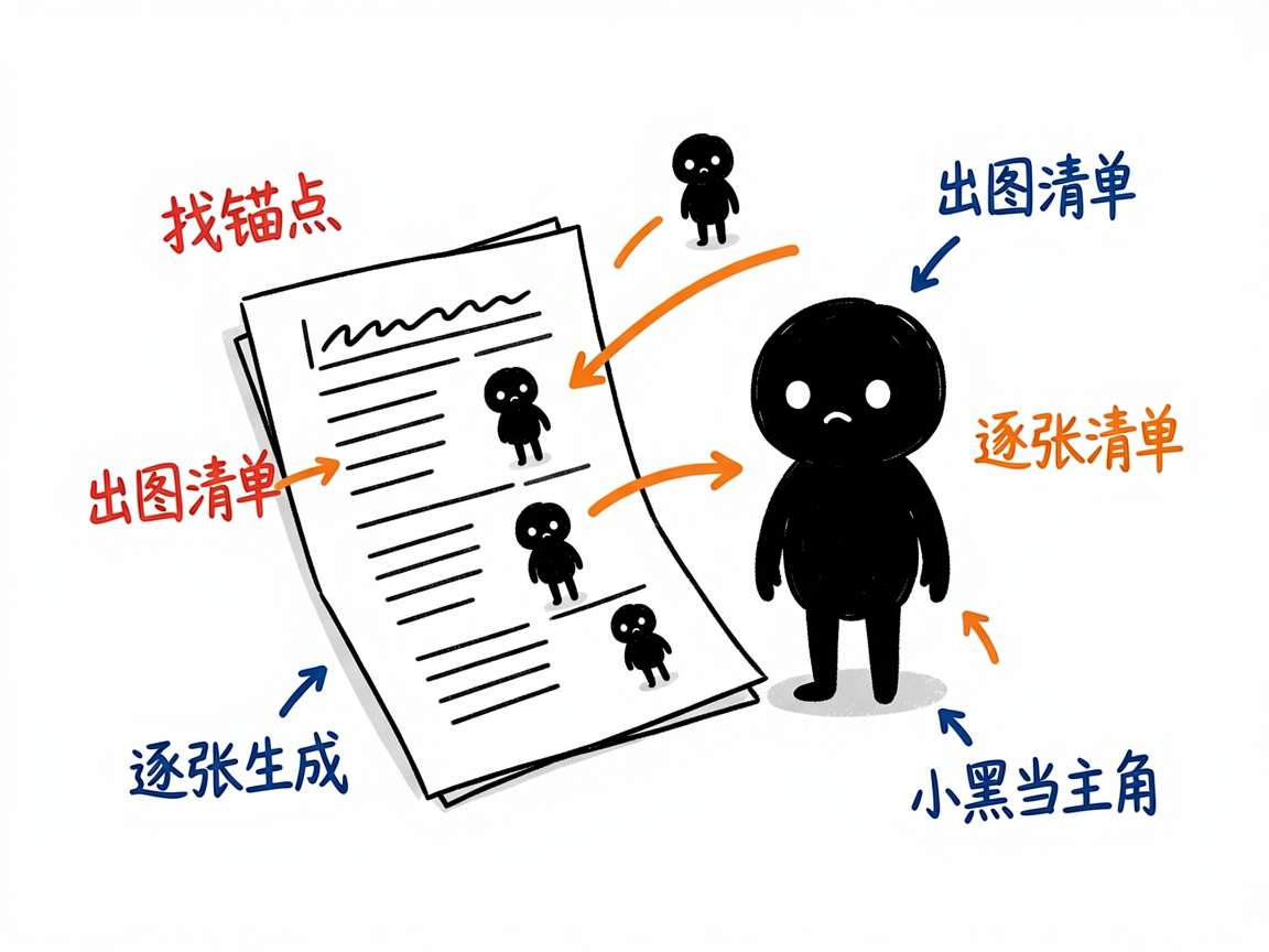 配图：写完自动配小黑图